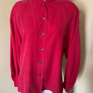 Dana Buchman Vibrant Red Top, Vintage!
